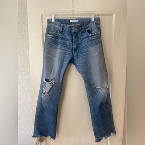 Moussy mid-rise crop jeans